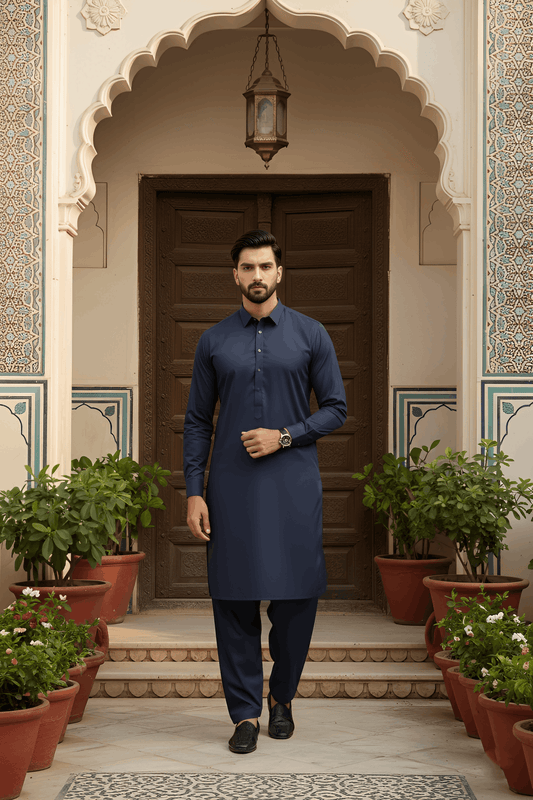 Dream Style- Navy Kameez Shalwar