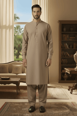 Sunflower- Light Brown Kameez Shalwar