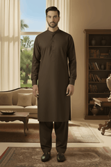 Sunflower- Brown Kameez Shalwar