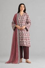 Basic Printed Lawn 3-Pieces Stitched