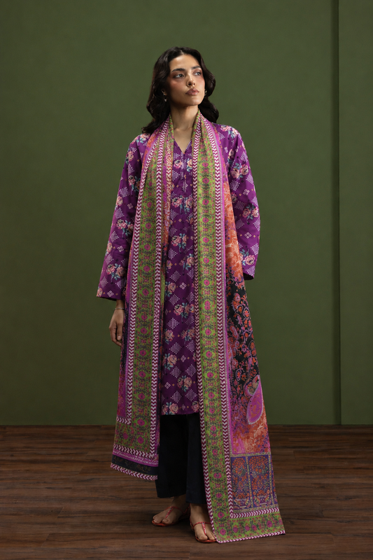 Basic Printed Lawn 3-Pieces Stitched