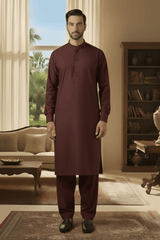 Sunflower- Mahroon Kameez Shalwar
