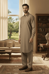 Sunflower-Light Brown Kameez Shalwar