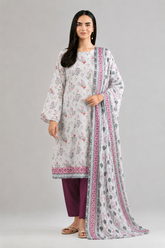 Basic Printed Lawn 3-Pieces Stitched