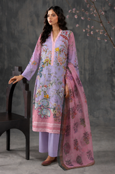 Basic Printed Lawn 3-Pieces Stitched