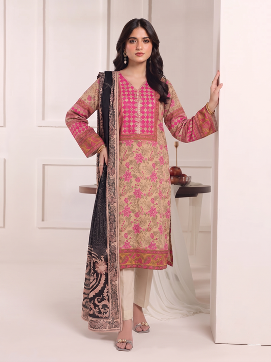 Basic Printed Lawn 3-Pieces Stitched