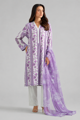 Basic Printed Lawn 3-Pieces Stitched