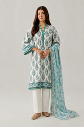 Basic Printed Lawn 3-Pieces Stitched