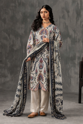 Basic Printed Lawn 3-Pieces Stitched