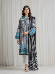Basic Printed Lawn 3-Pieces Stitched