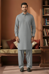 Refersh-Grey Kameez Shalwar