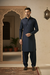 Muskan Plus- Navy Kameez Shalwar