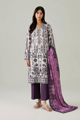 Basic Printed Lawn 3-Pieces Stitched