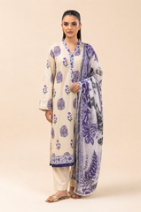 Basic Printed Lawn 3-Pieces Stitched