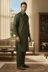 Sunflower-Mehndi Kameez Shalwar