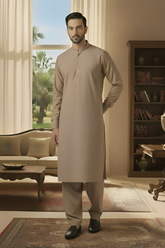 Sunflower- Light Brown Kameez Shalwar