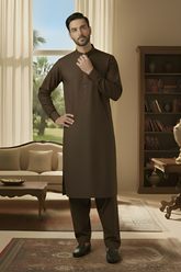 Sunflower- Brown Kameez Shalwar