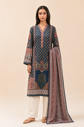Basic Printed Lawn 3-Pieces Stitched