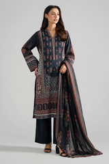Basic Printed Lawn 3-Pieces Stitched