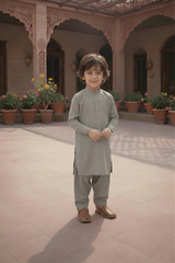 Crystal Star - Boy Grey Kameez Shalwar