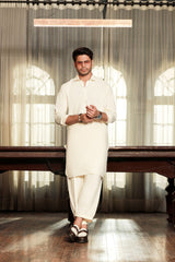 China Boski- Cream Kameez Shalwar