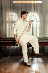 China Boski- Cream Kameez Shalwar
