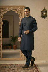 Muskan Plus- Navy Kameez Shalwar