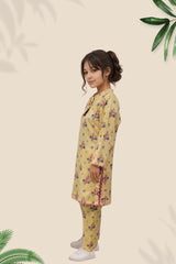 2 Pcs Girls Printed Suit