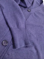 Classic Cotton Cardigan – Purple