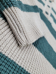 Striped Raglan Sweater – Green