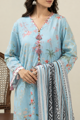 Basic Printed Lawn 3-Pieces Stitched