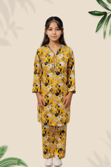 2 Pcs Girls Printed Suit