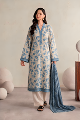 Basic Printed Lawn 3-Pieces Stitched