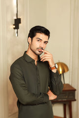 Dream Style- Green Kameez Shalwar