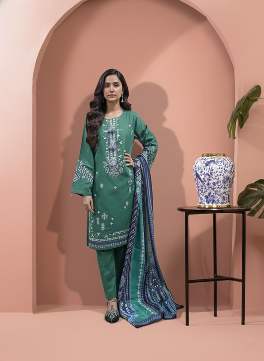 Embroidery 3 Pieces Khaddar