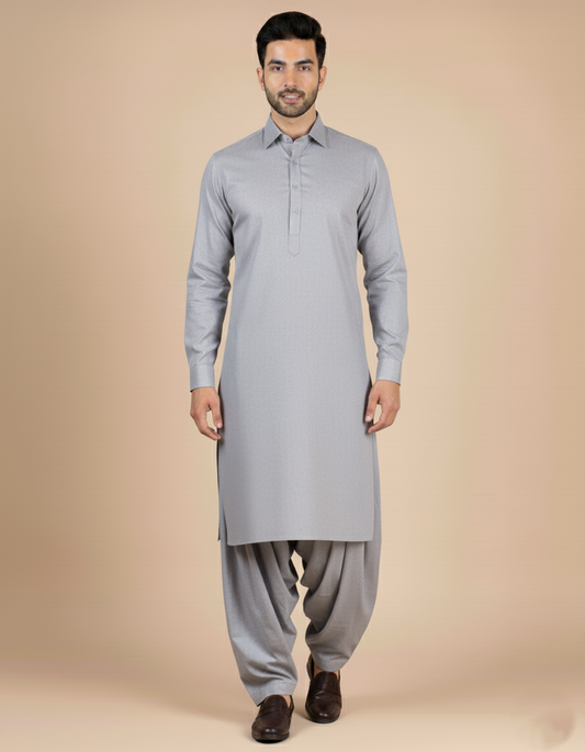 Men’s Classic Grey Shalwar Kameez