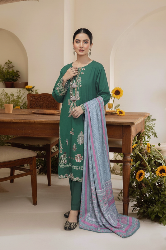 Embroidery 3 Pieces Khaddar