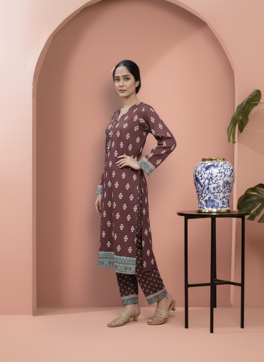 Printed 3 Pieces Khaddar