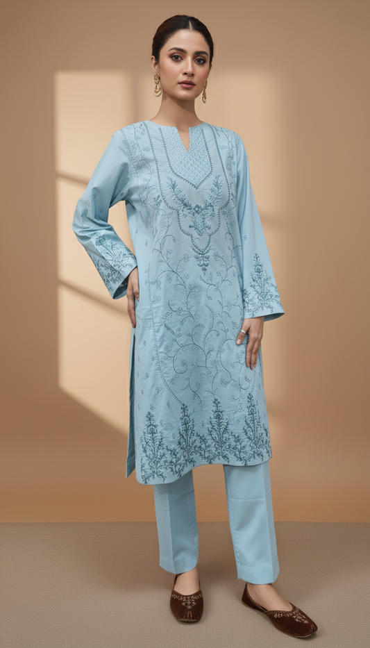 Embroidered 2 Pieces Cotton