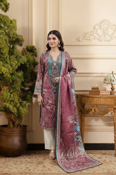 Embroidery 3 Pieces Lawn