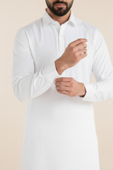 Men’s Classic White Shalwar Kameez