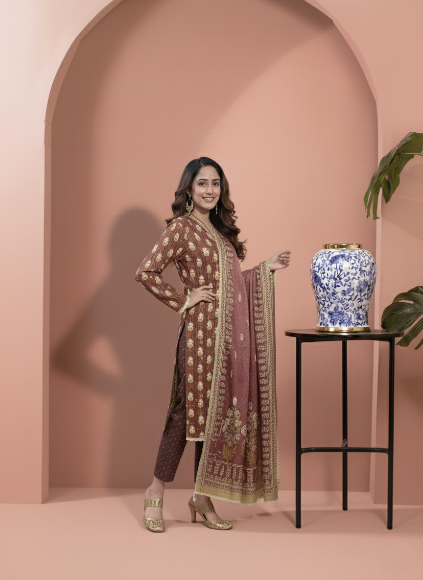 Printed 3 Pieces Khaddar