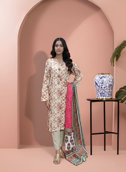 Printed 3 Pieces Khaddar