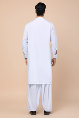 Men’s White Black Shalwar Kameez
