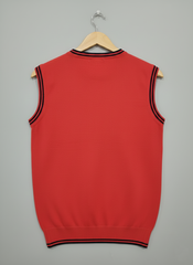 Sleeveless Cotton Sweater – Red