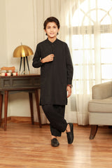 Gentle Men- Boy Black Kameez Shalwar