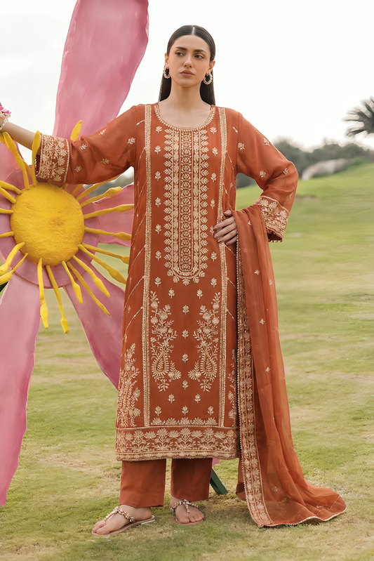 WFCU-01 Formal Embroidery Chiffon Unstitched 3-PCS