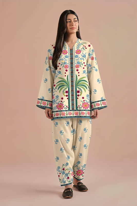 WPLU-02 Printed lawn 2-Pcs Unstitched