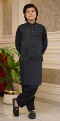 Boys Waistcoat Shalwar Kameez Set