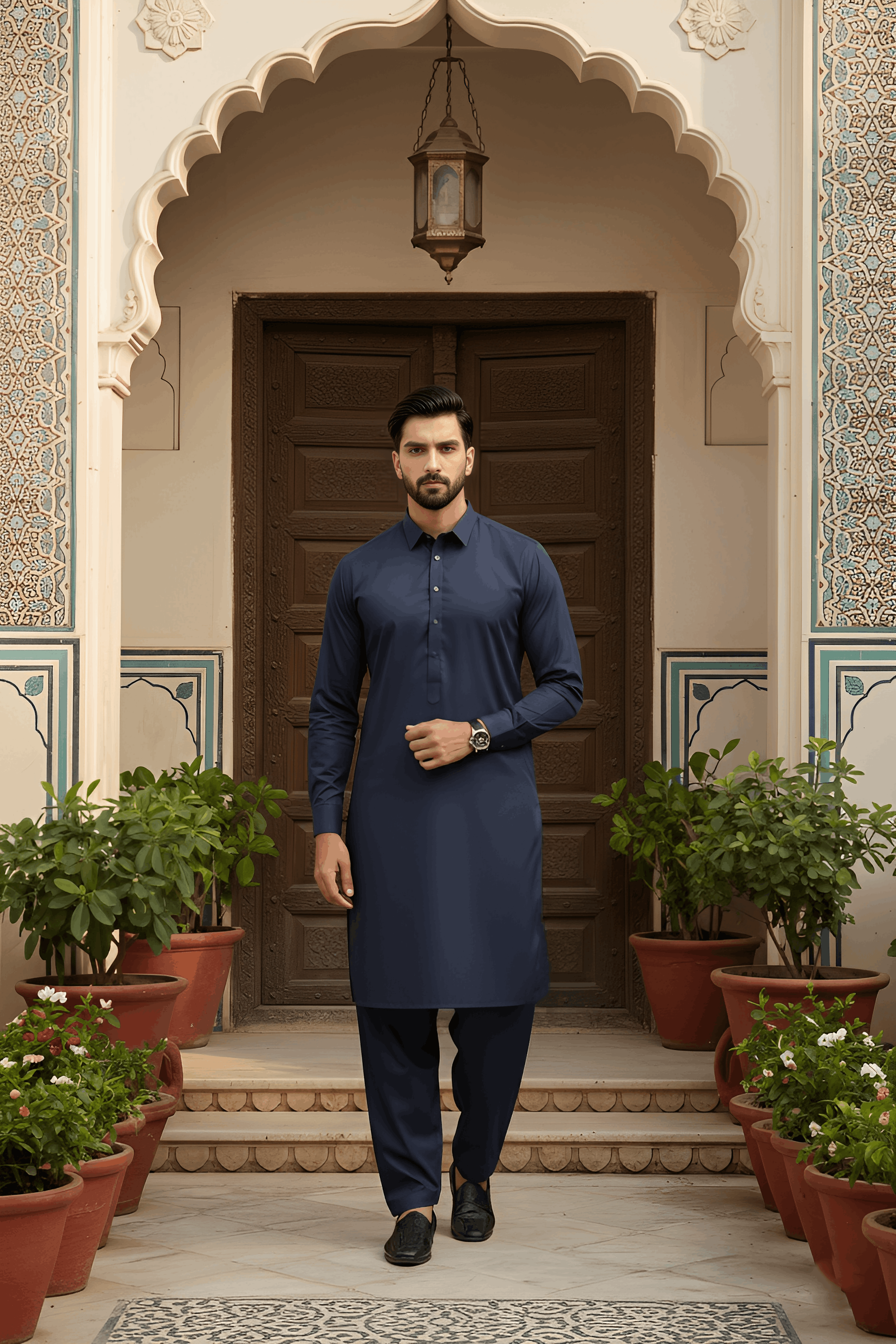 Dream Style- Navy Kameez Shalwar